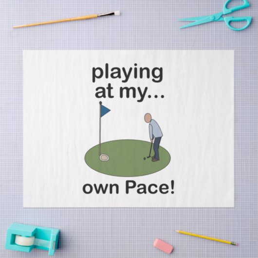 Mini Golf Minigolf Playing At My Own Pace Golfer 薄葉紙 (クラフト)