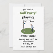 Mini Golf Minigolf Playing At My Own Pace Party 招待状 (正面)