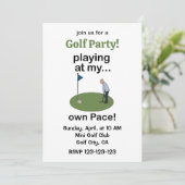 Mini Golf Minigolf Playing At My Own Pace Party 招待状 (スタンド正面)