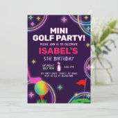Mini Golf Party Birthday 招待状 (スタンド正面)