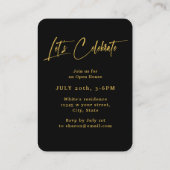 Mini Grad Cap Script Photo Graduation Invite エンクロージャーカード (裏面)