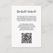 Mini Graduation Photo QR Code Website  エンクロージャーカード (裏面)