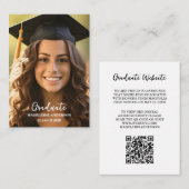Mini Graduation Photo QR Code Website  エンクロージャーカード (正面/裏面)