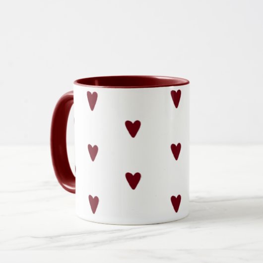 Mini Heart Pattern Mug マグカップ (正面左)