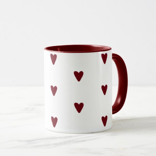 Mini Heart Pattern Mug マグカップ (正面右)