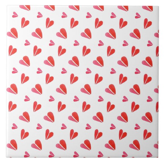 MINI HEARTS 6x6 セラミックタイル (正面)