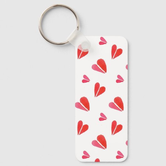 MINI HEARTS Aluminum Rectangle Keychain キーホルダー (正面)