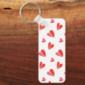 MINI HEARTS Aluminum Rectangle Keychain キーホルダー (正面)