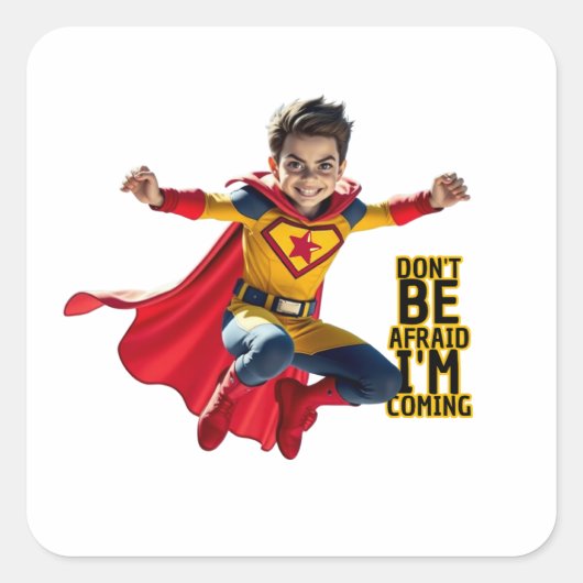 Mini Hero Mischief  スクエアシール (正面)