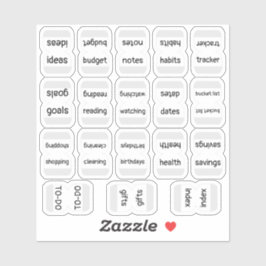 Mini Index Tabs Bujo Functional Planner Labels シール