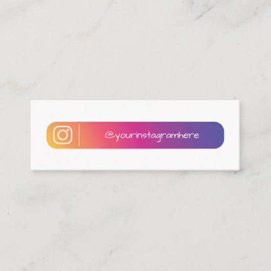 Mini InstagramフォトQRコード名刺 スキニー名刺 (正面)