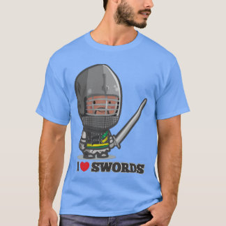 Mini Knight I love swords friends Tシャツ