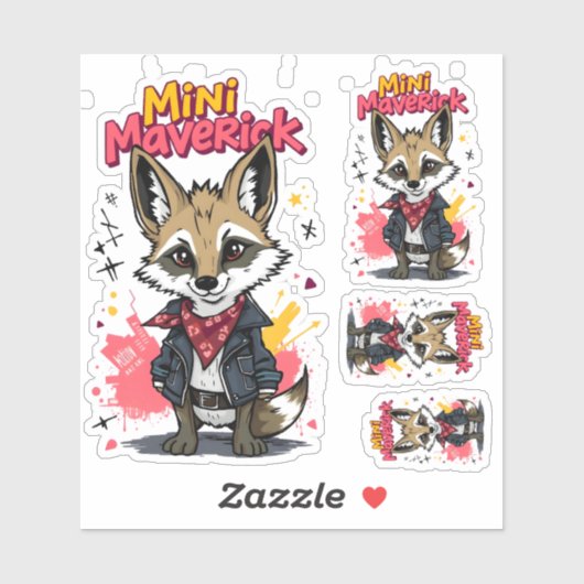 Mini Maverick Cool Rebel Coyote Playground Punk  シール (シート)