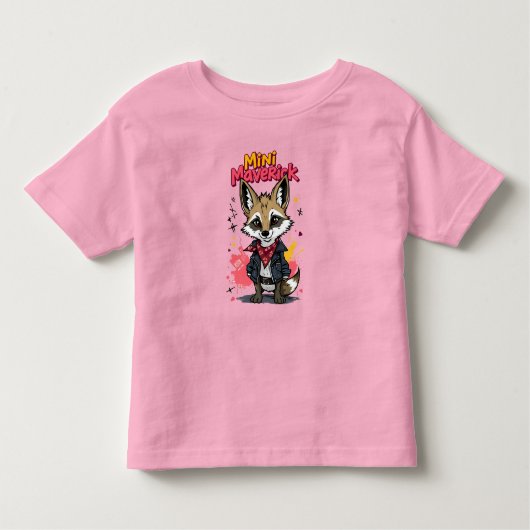 Mini Maverick Cool Rebel Coyote Playground Punk  トドラーTシャツ (正面)