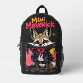 Mini Maverick Cool Rebel Coyote Playground Punk  プリントバックパック (正面)