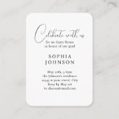 Mini Modern Calligraphy Photo Graduation invite エンクロージャーカード (裏面)