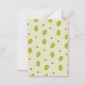 Mini Olive Word Search Kids Valentine Card ノートカード (裏面)