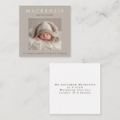 Mini Photo New Baby Photo Personalized 2 sided ノートカード (正面/裏面)
