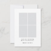 Mini pink whimsical bow multi photo 出欠カード (裏面)