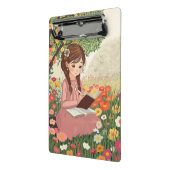 Mini Prancheta Menina escrevendo em um campo ミニクリップボード (アングル2)