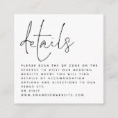 MINI QRコードスクリプト白黒結婚の詳細 エンクロージャーカード (正面)