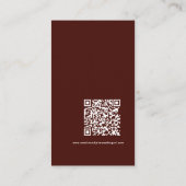 Mini QR Code Terracotta Boho Wedding Details  エンクロージャーカード (裏面)