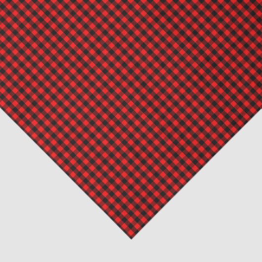 Mini Red and Black Buffalo Check Gingham Pattern 薄葉紙 (詳細)