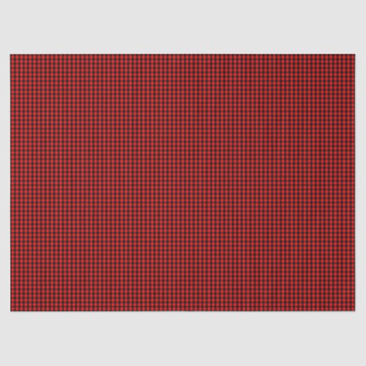 Mini Red and Black Buffalo Check Gingham Pattern 薄葉紙 (正面)