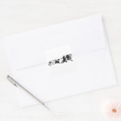 Mini Schnauzer Duo – Bold Black & White Sticker スクエアシール (封筒)