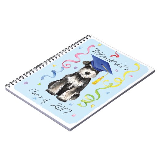 Mini Schnauzer Graduate ノートブック (左側)