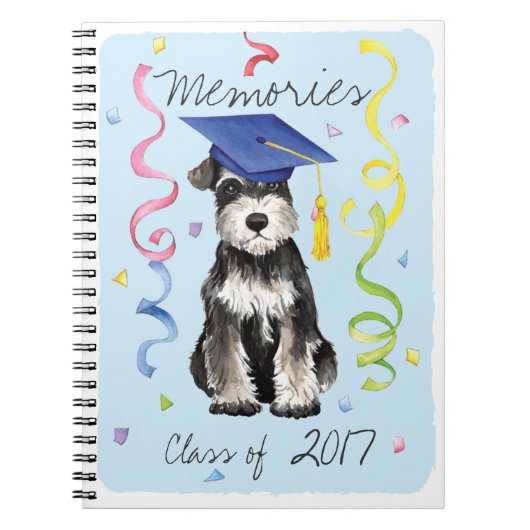 Mini Schnauzer Graduate ノートブック (正面)