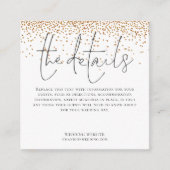 MINI SIZEの詳細ス結婚クリプト金ゴールドグリッター エンクロージャーカード (正面)