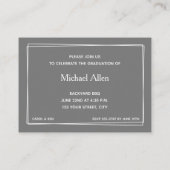 MINI Size 3.5インチX 2.5インチ写真卒業招待状 エンクロージャーカード (裏面)