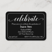 MINI Size 3.5" X 2.5" Grad Photo Invite Cards エンクロージャーカード (裏面)