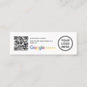 Mini Small QR Code Google Review Business Inserts スキニー名刺 (正面)