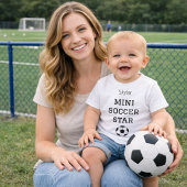 Mini Soccer Star Custom Baby Name Outfit ベビーTシャツ