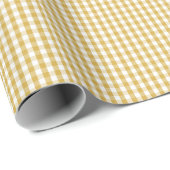 Mini Spicy Mustard Yellow Gingham Check Pattern ラッピングペーパー (ロールコーナー)