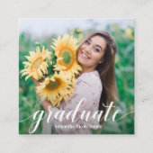 MINI Square 2.5" Photo Graduate Invitations エンクロージャーカード (正面)