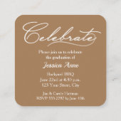 MINI Square Graduation Photo Invitations エンクロージャーカード (裏面)