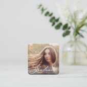 MINI Square Graduation Photo Invitations エンクロージャーカード (スタンド正面)