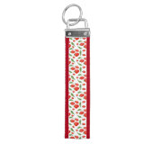Mini Strawberry Print Pattern Keychain リストバンドキーホルダー (鍵トップ)
