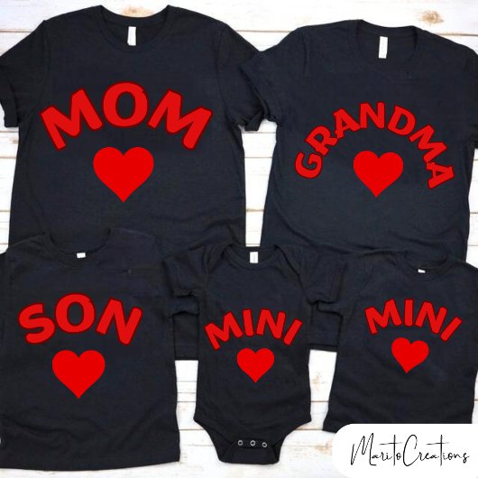 MINI T-shirt for kids in couple with mom ベビーTシャツ