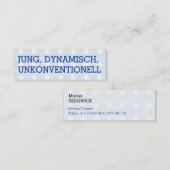 Mini Visitenkarten スキニー名刺 (正面/裏面)