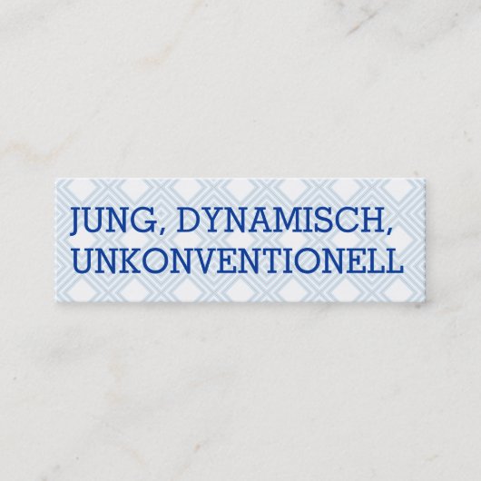 Mini Visitenkarten スキニー名刺 (正面)