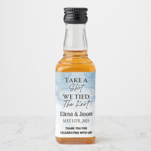 Mini Whiskey Botlle Label - Liquor Label - Wedding リキュールボトルラベル (正面)