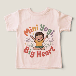Mini yogi big heart active play kids tee