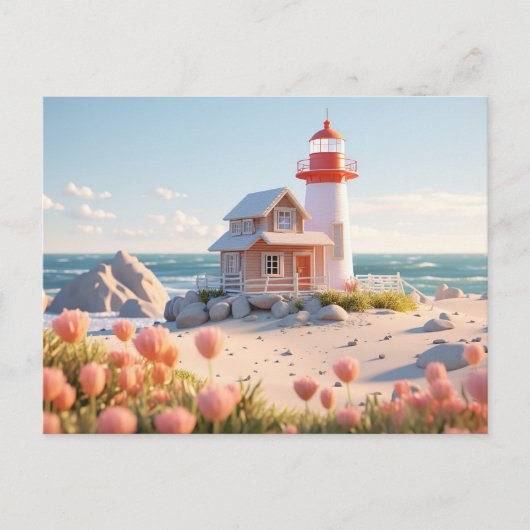 Miniatur Leuchtturm maritime Lansdchaft ポストカード (正面)