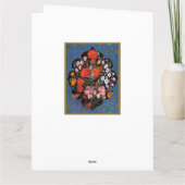 Miniatura del arte persa con escudo de flores y av カード (裏面)