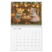 Miniature CottageCore Animal  カレンダー (1月 2027)