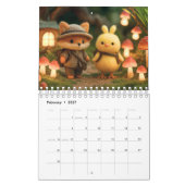 Miniature CottageCore Animal  カレンダー (2月 2027)